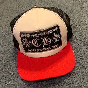 Black & Red Chrome Hearts Hat